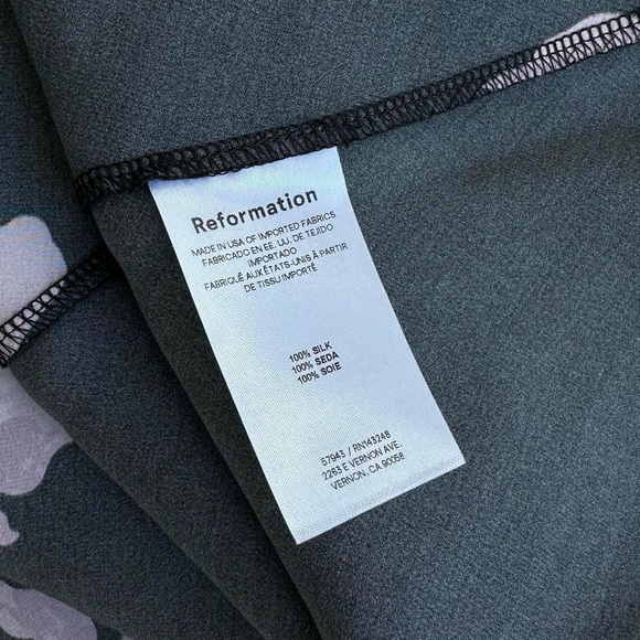 Reformation Jeany Silk Dress in Night Iris - Picture 5 of 7